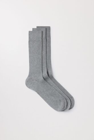 Ribbed Cotton Sock 3-pakning