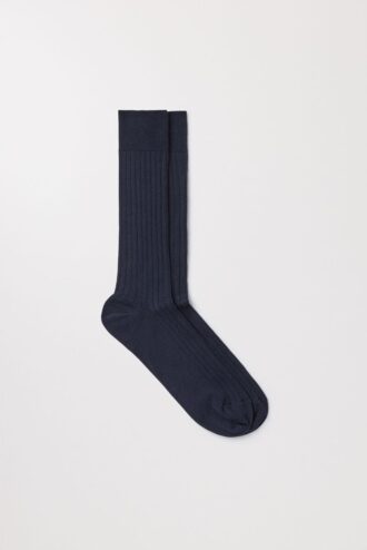 Ribbestrikkede merinosokker